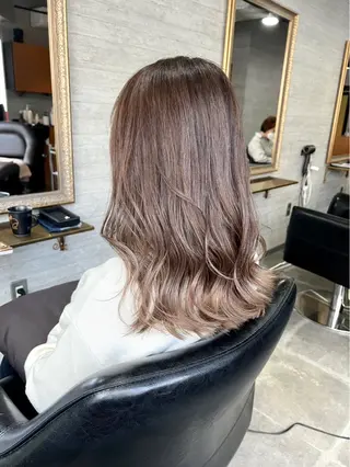 セミロング カラー 河原 明矢のヘアスタイル