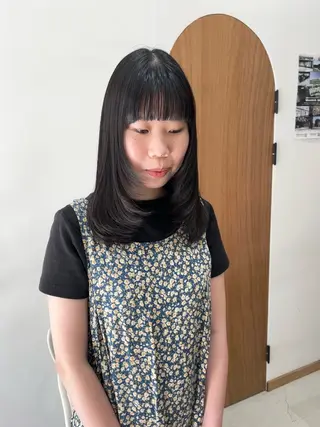 セミロング カラー ヘアアレンジ ena/ブリーチなし 透明感・レイヤー🎀のヘアスタイル