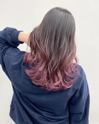 セミロング カラー 【公式】amble luxe池袋東口🩷のヘアスタイル