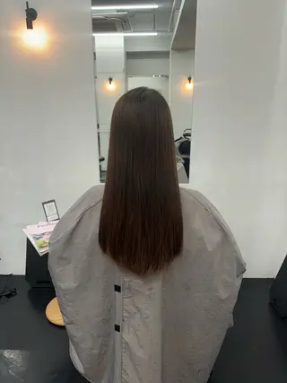ロング パーマ 【ヤマザキアヤメ】 艶カラー/縮毛矯正のヘアスタイル