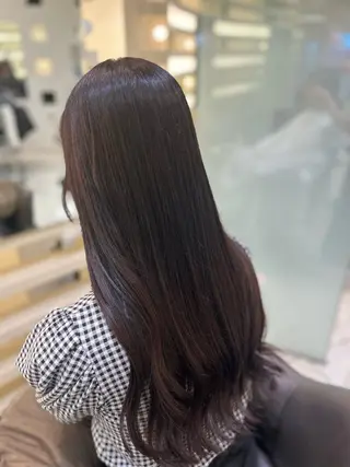ロング カラー タイトボブ個性派カラ ーAKANEのヘアスタイル