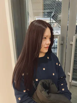 ロング カラー 渡邊 百咲のヘアスタイル