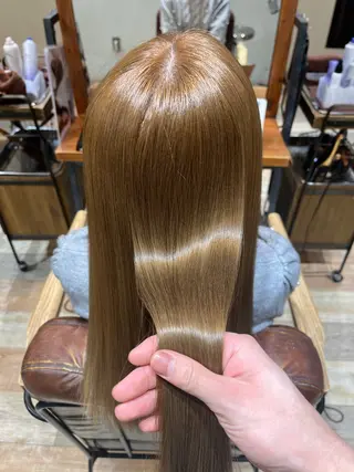 セミロング ブリーチ無しカラー/ 美髪改善💠てんゆうのヘアスタイル