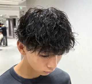 ショート パーマ メンズ 【メンズ特化】 池田大成✂︎のヘアスタイル