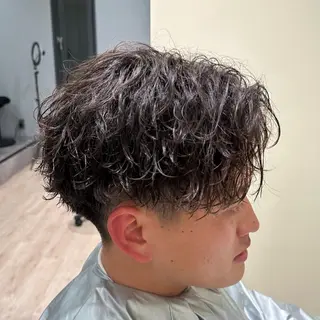 ショート パーマ メンズ Ryo 難波 メンズサロンのヘアスタイル