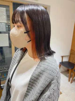 ミディアム カラー 齋藤 咲のヘアスタイル