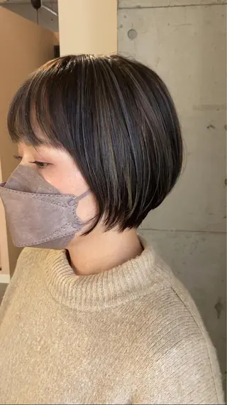 ショート カラー 髪質改善.縮毛矯正 ×韓国ヘアyukiのヘアスタイル