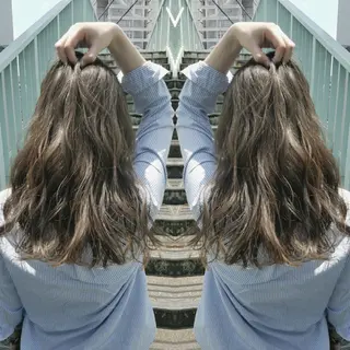 セミロング 今中 小百合のヘアスタイル