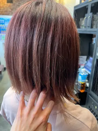 ミディアム カラー パーマ メンズ 久木原 ゆりのヘアスタイル
