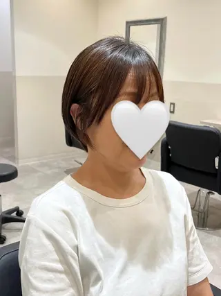 ショート 堤　葵生/透明感カラ ー/髪質改善縮毛矯正のヘアスタイル