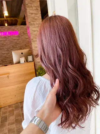 ロング カラー ヘアカラー&縮毛矯正 STAR☆RIVERのヘアスタイル