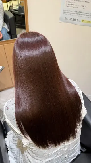 ロング カラー まい🎀ピンク💝 透明感/髪質改善のヘアスタイル