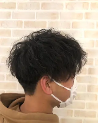 ショート メンズ パーマ 東中野🥇美容室 FLOW東中野店のヘアスタイル