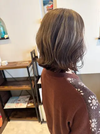 ミディアム カラー 坂井田 浩樹のヘアスタイル