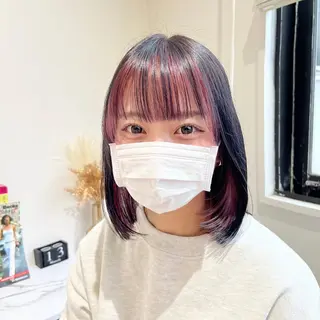 ミディアム カラー 髪質改善/韓国ヘア 顔まわり特化yutoのヘアスタイル