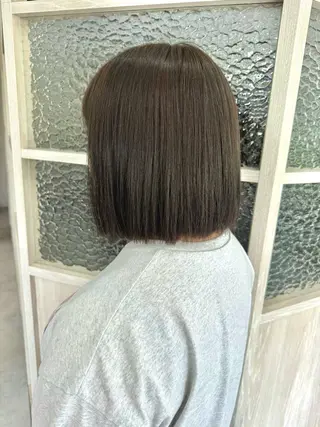 ミディアム カラー ブリーチなしwカラー /艶カラー/oukaのヘアスタイル