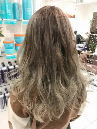 ロング カラー パーマ ヘアアレンジ メンズ 神山 昌子のヘアスタイル