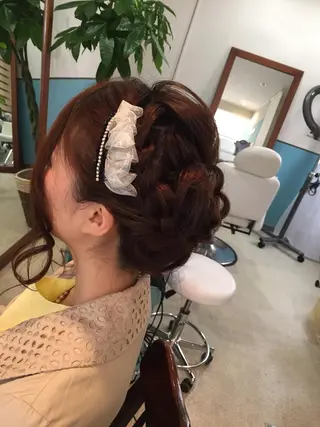 ミディアム セミロング ロング ヘアアレンジ ネイル まつエク 早朝✨ヘアセット 着付け/清水玲歌のヘアスタイル