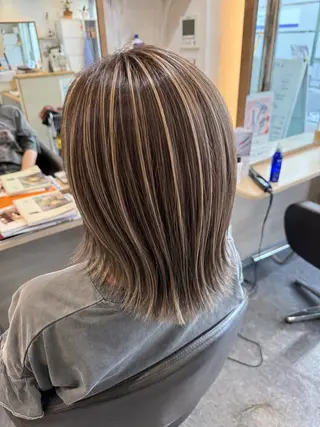 ミディアム 🧊メンズ/ギャル/ ブリーチカラー🧊のヘアスタイル