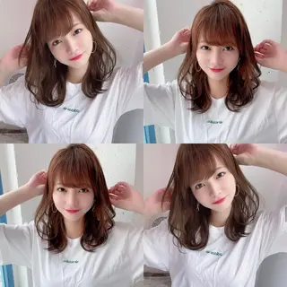 ミディアム くりしょー/前髪/ /レイヤーカット/のヘアスタイル