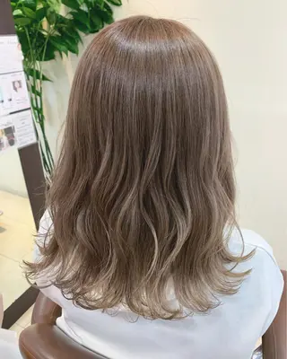 ミディアム カラー 西中島/髪質改善/ 透明感/山川光子のヘアスタイル