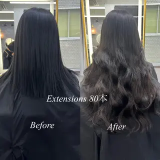 ロング カラー シールエクステ特化 ハイトーン、NANAのヘアスタイル