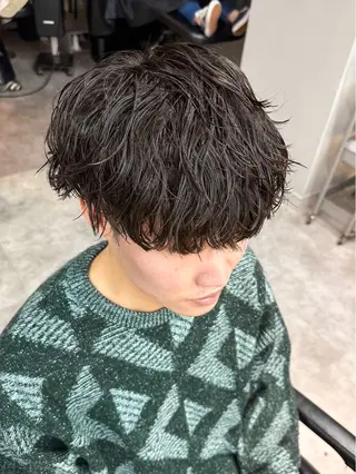 ショート パーマ メンズ メンズパーマ メンズ特化ryoのヘアスタイル
