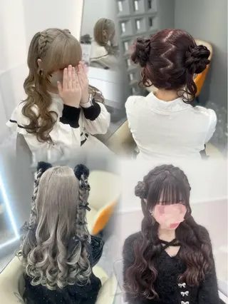 ヘアアレンジ 🎀ちゃんりお🎀 /ブリーチなしカラーのヘアスタイル