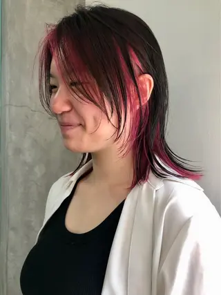 ミディアム カラー 原田 慎吾のヘアスタイル