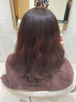 ミディアム カラー 縮毛矯正&髪質改善 西野のヘアスタイル