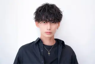 ミディアム パーマ メンズ 渋谷メンズ特化/ mayukoのヘアスタイル