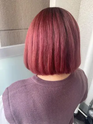 ミディアム カラー 岩谷/ブリーチ 🪽透明感カラーのヘアスタイル