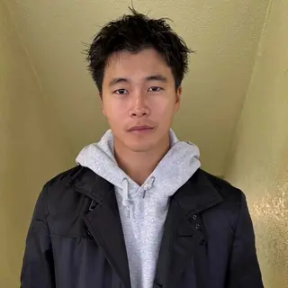 ショート パーマ メンズ センターパート 田形清流のヘアスタイル