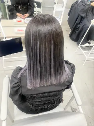 セミロング カラー 前橋 姫奈のヘアスタイル