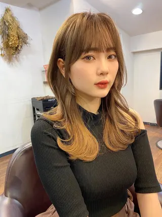 セミロング カラー 似合わせレイヤー 🇰🇷荒木洋文のヘアスタイル