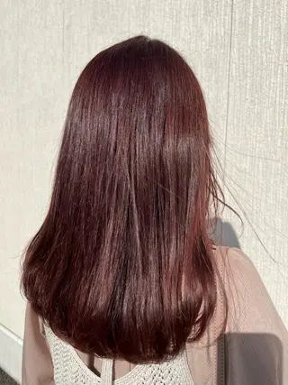 セミロング カラー cyan Amiのヘアスタイル