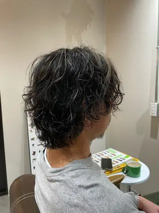 ミディアム カラー パーマ メンズ salon de knot所属・プライベートサロン/ 完全貸切/knotのヘアスタイル