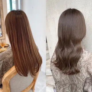 セミロング カラー モテ前髪 タゴメ シンヤのヘアスタイル