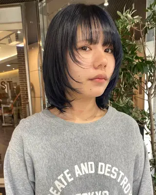 ミディアム カラー designcolo r/似合わせNOKAのヘアスタイル