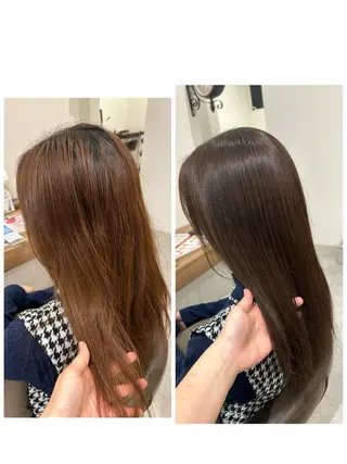 ロング カラー やまこし 美裕樹のヘアスタイル