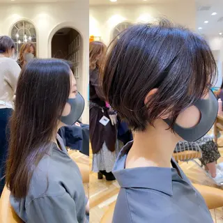 ショート 🇰🇷韓国レイヤー 錦糸町【北山謙三】のヘアスタイル