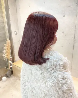 ミディアム カラー 【表参道】Ruri デジタルパーマのヘアスタイル