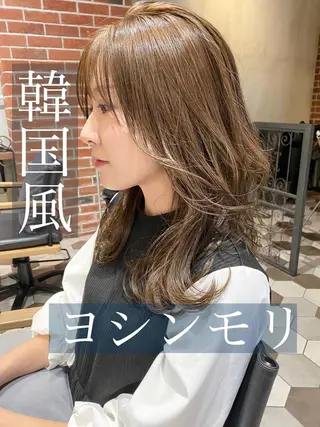 セミロング カラー パーマ ヘアアレンジ 酸性縮毛矯正のプロ 杉山玲介のヘアスタイル