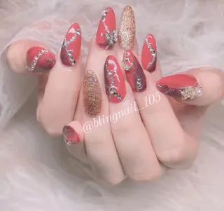 ネイル 23時まで❤︎韓国、 ワンホンネイルのネイルデザイン