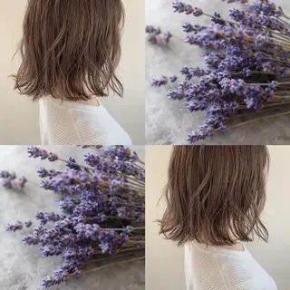 ミディアム カラー パーマ ヘアアレンジ 加藤 綾華のヘアスタイル