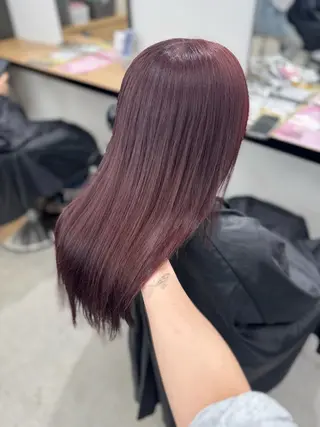 ミディアム カラー ヘアアレンジ 🤍淡色ピンク&ラベ ンダーYUKI🤍のヘアスタイル