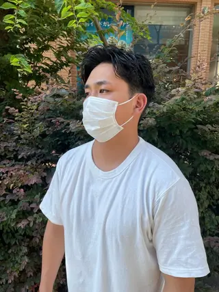 パーマ メンズ スパイキーパーマ 柏NO1 藤本葉のヘアスタイル