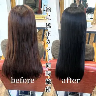 ロング パーマ 🌈艶髪縮毛矯正🌈 岡野美典のヘアスタイル