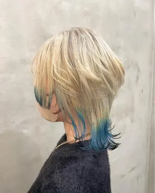 ミディアム カラー ヘアアレンジ 【ピンク/韓国ヘア/ ヘアセット】亜海のヘアスタイル