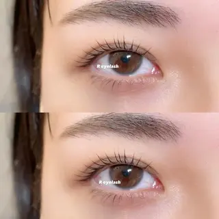 セミロング カラー パーマ ヘアアレンジ メンズ キッズ ネイル マツエク・マツパ アイブロウ 𝑹 eyelashのマツエク・マツパデザイン